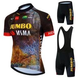 2024 Pro JUMBO VISMA طقم جيرسي لركوب الدراجات ملابس رجالية لركوب الدراجات قمصان الطريق لركوب الدراجات شورت للدراجة ملابس جبلية مايوه في Culotte