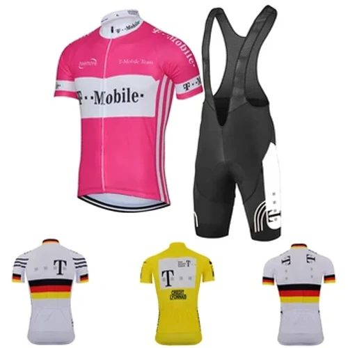 Người Đàn Ông MỚI Mùa Hè Đi Xe Đạp Jersey Bộ MTB Áo Sơ Mi Hồng Tay Ngắn Xe Đạp Quần Áo Đua Xe Đạp Ropa Ciclismo Wea Yếm Quần Short gel Pad