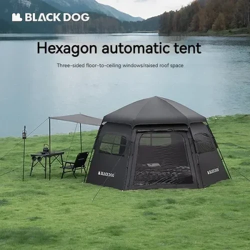 Con Chó Đen Nơi Trú Ẩn Lớn Bãi Biển Chống Nước Lều Cắm Trại Tự Động Ngoài Trời Cabin Di Động Lều Đi Biển Gấp Kính Chắn Gió Nhà