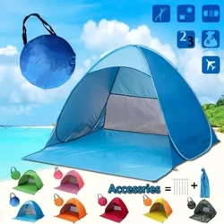 I-Automatic Instant Pop Up Tent Potable Beach Tent Lightweight Outdoor UV Protection Camping Ukudoba Itende Isiphephelo Selanga