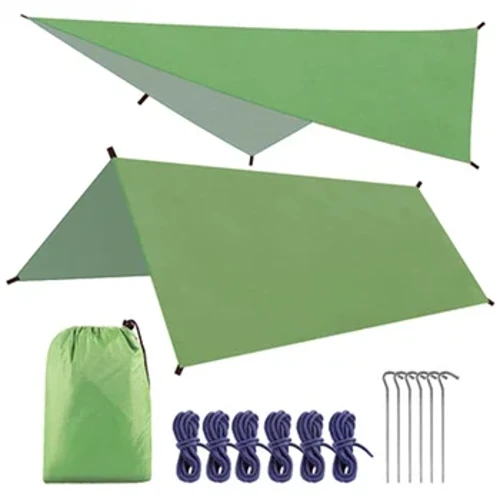 Awning suw geçirmeýän Tarp çadyry kölegesi Ultralight bag kanopy güneşli açyk howada kemping syýahatçy kenarýaka gün gaçybatalgasy