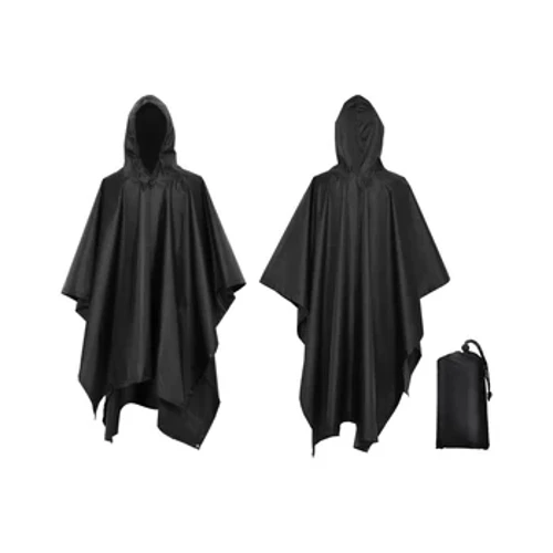 3-in-1 Waterproof Rain Poncho Magaan ang Hooded Rain Coat Picnic Mat Blanket Sun Shelter para sa Outdoor Camping Hiking Cycling