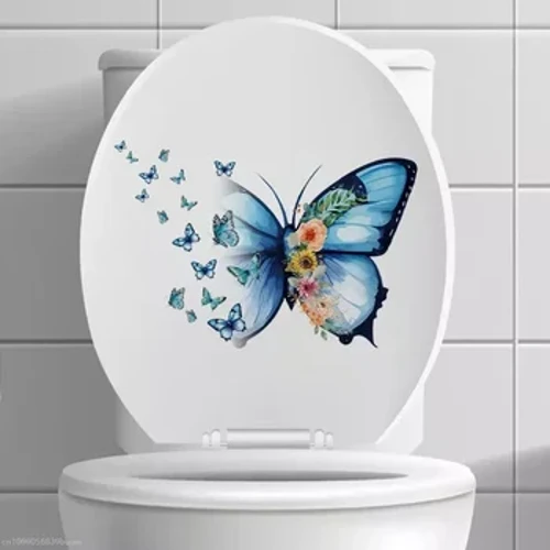 Nhãn dán tường họa tiết con bướm màu xanh thích hợp cho chiều dài tường 40cm PVC tự dính chống thấm nước và thân thiện với môi trường