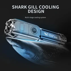 Galingas LED žibintuvėlis 100000 liumenų taktiniai žibintuvėliai Įkraunami USB 18650 vandeniui atsparūs priartinimui skirti medžioklės LED žibintuvėliai