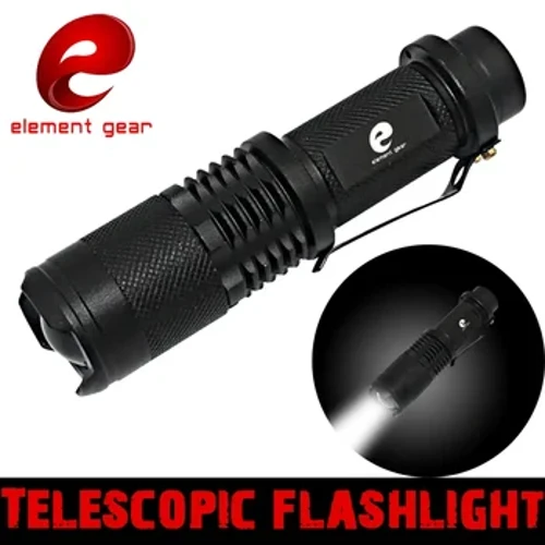 Mini Retractable LED ไฟฉายองค์ประกอบเกียร์ XML T6 1000LM SK98 5 โหมด Zoomable Retractable ไฟฉายโคมไฟ