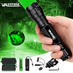 5000lm Led Våbenpistol Lys Hvid Taktisk jagt Lommelygte + Kikkertsigte Mount + Switch + 18650 + USB Oplader + Etui