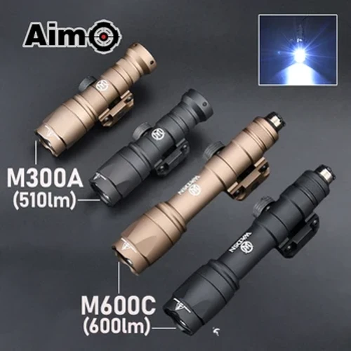 WADSN AIRSOFT SUREFIR M600C M600 M300 LIGHT SCOUT TATTICA AR15 FLUCCHINA ARMA DI FUCILE LED SPEGNO DI HACKING LED LAMPAGNO SF M300A