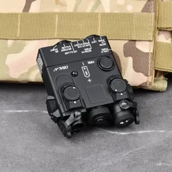 전술 풀 메탈 DBAL-A2 레드 그린 블루 도트 레이저 IR 조준 시력 무기 스트로브 LED 손전등 소총 사냥 무기 라이트 에어