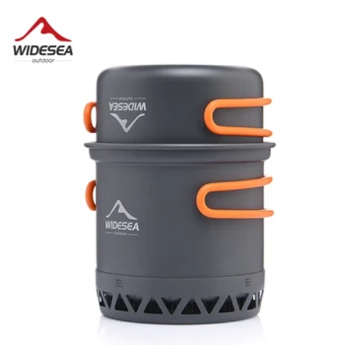 Widesea Cắm Trại 1.3L 2.3L Nồi Nấu Ăn Ngoài Trời Bộ Nhiệt Nồi Du Lịch Bộ Đồ Ăn Nồi Ấm Siêu Tốc Du Lịch Dụng Cụ Nhà Bếp Thiết Bị