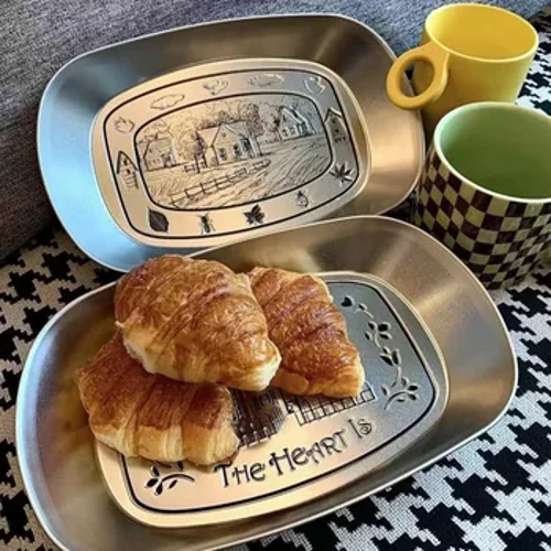 Trealamh campála Earraí boird Eorpacha lasmuigh iniompartha pláta dinnéar picnic babhla fillte pláta torthaí tráidire earraí cistine campála