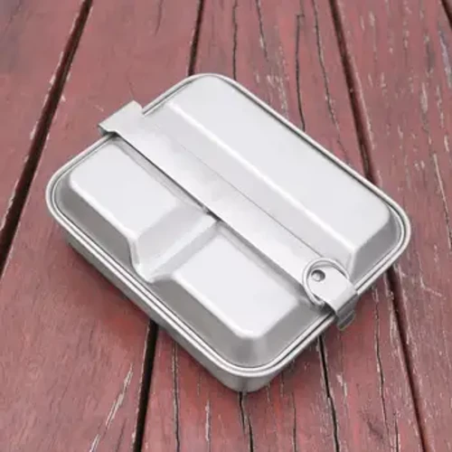 Aluminum Camping Cookware Portable Lunch Box Camping Pan mo Tolauapiga i fafo Hiking Picnic BBQ Beach Tableware