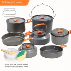 Camping Cutlery Titanium Caseces Set Touring Cauldron Outdoor Cooking Pan Fring Pan Picnic Kitchen Patiking Tour