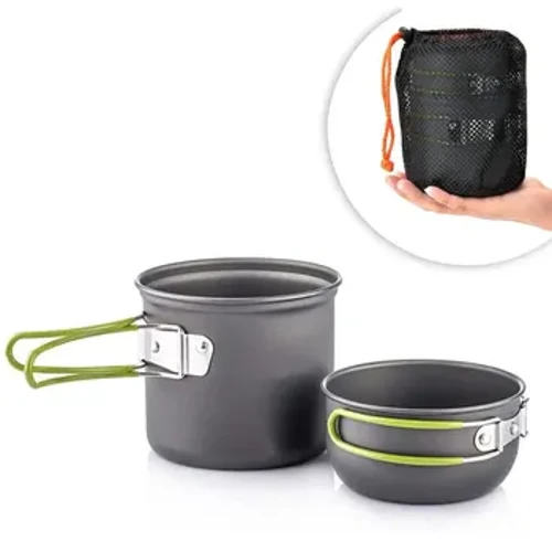 Ikhithi ye-Camping Cookware Mess I-Ultralight Camping Pot Setha I-Outdoor Cookware Tableware for Hiking Trekking Picnic Fishing Mountaineering