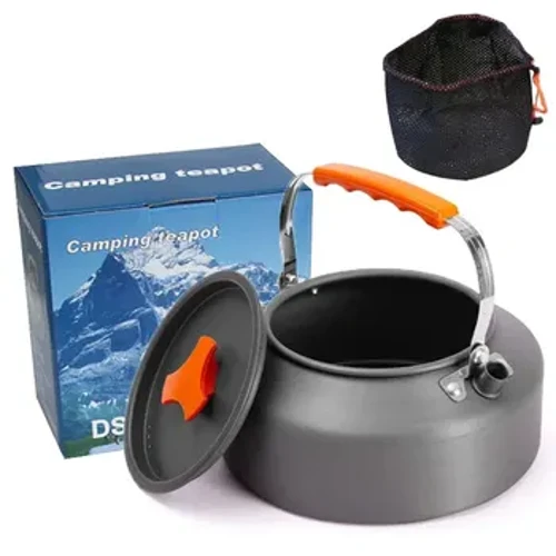 1.1L Kettle Maji ya Kambi Nyepesi Alumini Aloi Teapot kwa Utalii wa Nje Cookware Travel Hiking Picnic Tableware