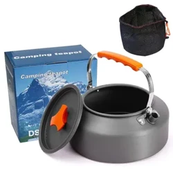 1.1L Camping Waasser Kettel Liichtgewiicht Aluminiumlegierung Teapot fir Outdoor Tourismus Kachgeschir Rees Wanderungen Picknick Dëscher