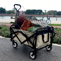 Chariot pliant universel pour camion, filet de rangement de bagages de Camping en plein air, support d'épicerie, sac en maille de toit, poche en maille de chargement
