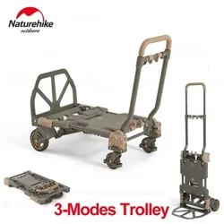 Ultralight Camping Trolley Carrier Folding Hand Cart Gerobak Tangan Lipat dengan Roda yang Bisa Dicopot Alat Tugas Berat 120kg