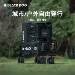 ʻIlio ʻEleʻele 100L Nui Kaʻa Handcart Nā ʻano like ʻole Multifunctional Camping Vehicle Outdoor Beach Leisure Vehicle Barbecue