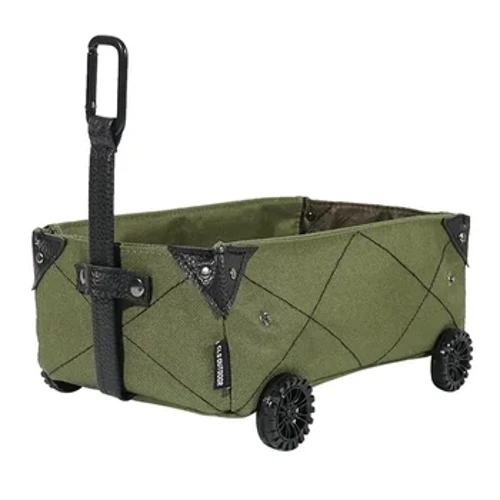 Zusammenklappbarer, zusammenklappbarer Strandwagen, zusammenklappbarer Strandwagen, Gartenwagen, Outdoor-Wagen mit Rädern für Camping, Garten, Strand
