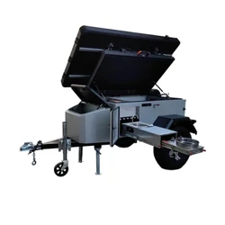 cắm trại ngoài đường người cắm trại rv nhỏ đoàn lữ hành di động trailer du lịch người cắm trại rơ moóc tiêu chuẩn Úc
