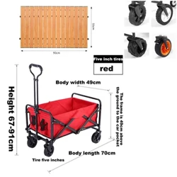 Dã Ngoại Ngoài Trời Cắm Trại Gấp Xe Cắm Trại Xe Chụp Ảnh Siêu Thị Mua Sắm Rau Mua Sắm Di Động Xe Đẩy Xe Kéo
