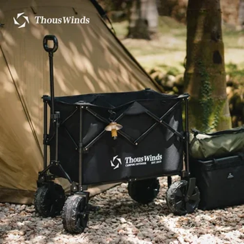 Xe đẩy gấp ngoài trời Thous Winds Xe đẩy hội tụ một chạm Dung tích lớn 190L và tải trọng 150kg Thiết bị cắm trại