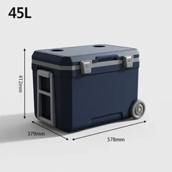 Edukiera handiko hozkailua 45L Kanpoko kanpalekua Helduen janaria Edari freskoa hozkailua Isolatzea Barbakoa Picnic Itsasontzia Arrantza izozkia 6kg