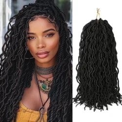 Zigeuner Locs Synthetesch Gëttin Faux locs Crochet Hoer Soft Braids Dreadlocks Curly Twist Braiding Hoer African Dreadlocks 18 Zoll