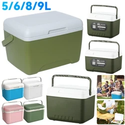 5/6/8/9L Koelbox Draagbare Camping Koelkast Incubator Grote Capaciteit Auto Ijsemmer Warmte Behoud camping BBQ Apparatuur