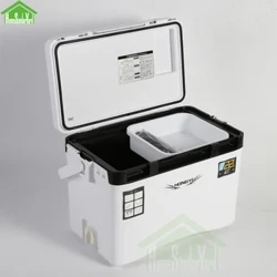 High Performance Outdoor Sea Fishing Incubator Cooler Box Frësch halen Auto Portable PP Tackle Boxen Camping Picknick Frigo