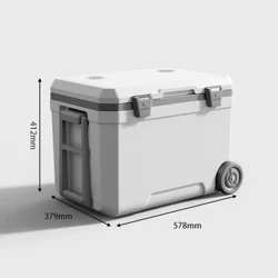 45L Cắm Trại Ngoài Trời Hộp Làm Mát Công Suất Lớn Làm Mát Hộp Đựng Đá Trưởng Thành Thực Phẩm Tươi Uống Mát Cách Nhiệt Thịt Nướng Dã Ngoại Bãi Đỗ Xe