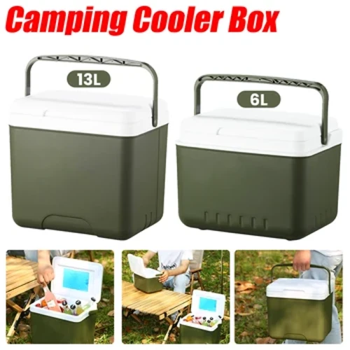 13/6L Koelbox Draagbare Camping Koelkast Incubator Grote Capaciteit Auto Ijsemmer Warmte Behoud Camping BBQ Apparatuur