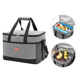 Bag Oerach Meddal 33L Bagiau Thermol gyda leinin galed Blwch Bag Cinio Picnic wedi'i Insiwleiddio'n Fawr ar gyfer Gweithgareddau Awyr Agored Teuluol Teithio Gwersyll