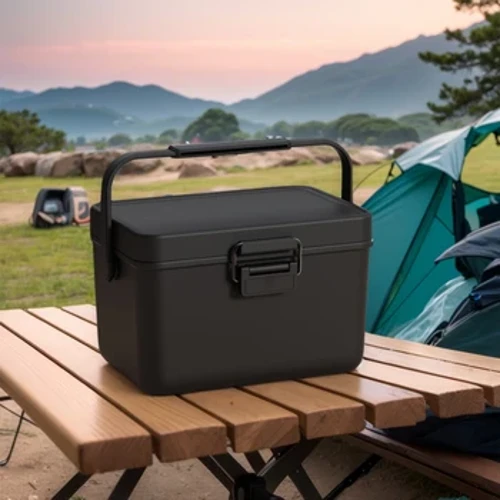 3,8L Isolierte tragbare Kühlbox mit Griff Harte Kühlbox Eisbox für Strand Picknick Camping Bootfahren Angeln Auto
