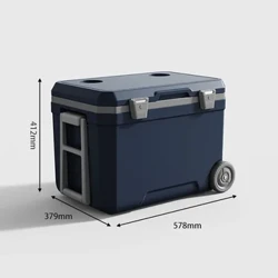 Grouss Kapazitéit Cooler Icebox 45L Outdoor Camping Erwuessene Liewensmëttel Frësch Gedrénks Cooler Isoléieren Barbecue Picknick Boot Fëscherei Icebox 6kg