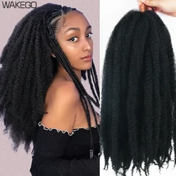 Marley Meche Afro Kinky Braiding Hoer 18inch Synthetic Crochet Marly Twist Braids Hoer Extensions For Women 100g 30 Strands/Pack