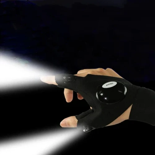 Fingerless Glove LED Flashlight Torch Panlabas na Tool Pangingisda Camping Hiking Survival Rescue Multi Light Tool Kaliwa/Kanang Kamay