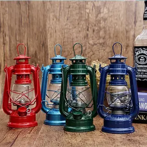 Lamp cerosin Haearn Hen Retro Symudol Arddull Môr y Canoldir Olew Golau Llusern Awyr Agored Gwersylla Heicio Addurno Affeithiwr