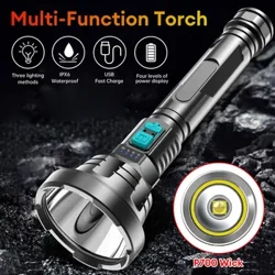 120000LM Uila Uila P700 Tactical Flash Light Long Range 4200m Torch Waterproof Camping Hand Light USB Rechargeable