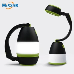 ZK20 Multi-Funktioun LED USB Nofëllbar Camping Liicht / Lamp Outdoor Wanderung Doheem 3 an 1 Taschenlampe Dësch Desk Lamp Power Bank