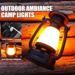 Goleuadau Ceffylau Addurniad Atmosffer Golau Desg Dan arweiniad Retro Lamp Gwersylla Awyr Agored Bar Golau Tabl Golau Llusern Addurn Cartref