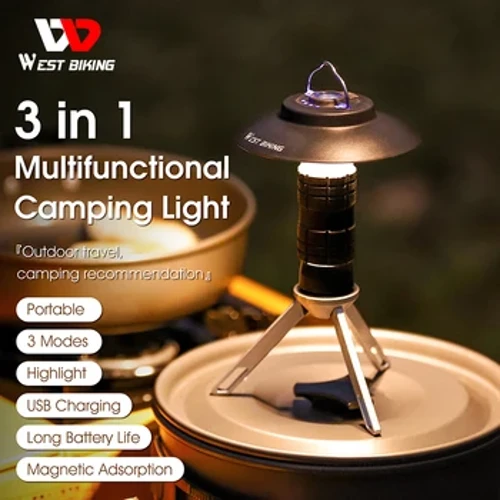 WEST BERSEPEDA Portabel Camping Light dengan Magnetik USB Isi Ulang Camping Lentera Outdoor Led Senter Tenda Perlengkapan Camp