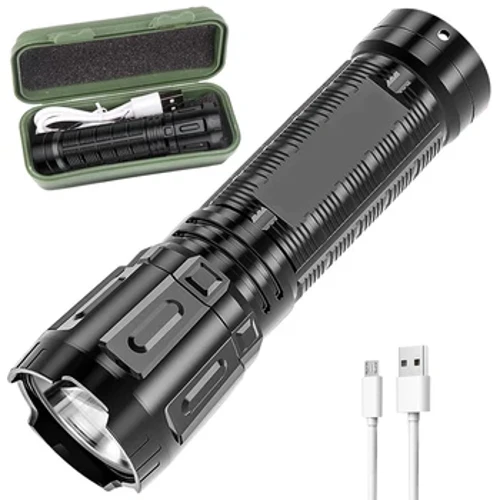 Mini Flashlight Camping Lantern USB Rechargeable LED Torch 3 Light Mode para sa Camping Hiking Emergency Lighting Pocket Flashlight