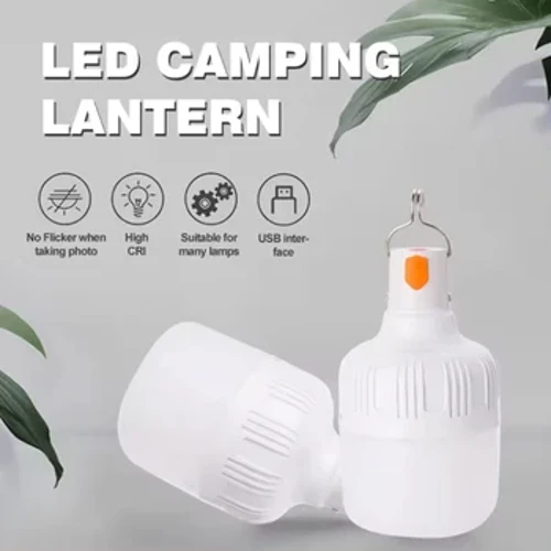 Ngoài Trời USB Sạc Đèn LED Bóng Đèn Khẩn Cấp 60W Móc Lên Cắm Trại Câu Cá Di Động Đèn Lồng Đèn Ngủ