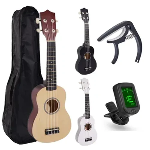 Miwayer Soprano Ukulele dành cho người mới bắt đầu 21 Inch Hawaii Khởi Đầu Uke Guitar Ukalalee Với Buổi Biểu Diễn Túi Kỹ Thuật Số Bắt Sóng Đàn Ukulele Capo