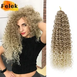 Ocean Wave Braiding Hoer Extensions Crochet Braids Afro Curls Synthetic Ombre Mazo Curly BlondTwist Braid Afrokudri For Women
