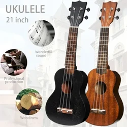 21 Inch Ukulele Soprano Beginner Ukulele Guitar Ukulele Mahogany Neck Pinong Tuning Peg 4 Strings Wood Ukulele