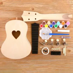 DIY Ukulele je nedovršen sa kompletnim dodacima Ukulele gitara Build
