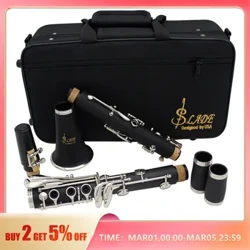 SLADE Bb Klarnet 17 açar Bakelite agaçdan ýasalan agaç gurallary Tenor Klarnet, guty gamyş saz gurallary bölekleri bilen