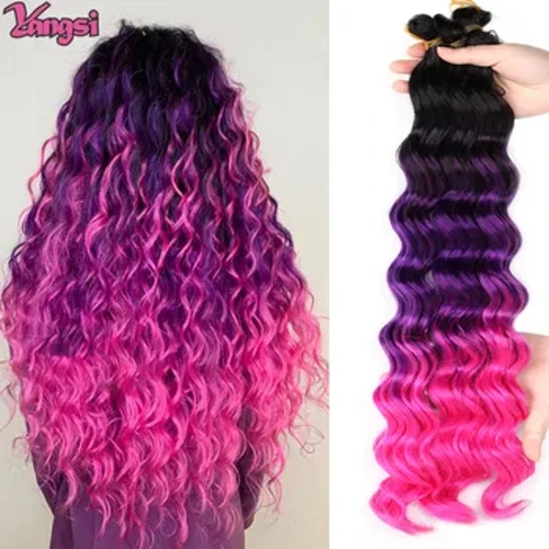 Seren Llawn Ton Ddofn Twist Crosio Gwallt Crochet Curls Affro Synthetig Naturiol Braids Crosio Ombre Plethu Gwallt Estyniadau i Ferched